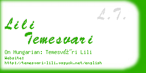lili temesvari business card